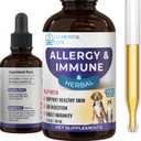 EDUZEBRA Allergy Relief Drops for Dogs & Cats, Natural Anti-Itch Support Supplement, Soothes Seasonal Allergies, Skin Irritation & Boosts Pet Wellness, Gentle Herbal Formula for All Breeds & Ages