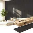 AMZDEPOT Peel and Stick Wood Panels for Wall PVC, 6-Pack Black Wood