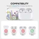 Maxjoy for AirPods Pro 3rd Generation Case, Clear AirPods Pro 3 Case for Women Girly Cute Soft AirPod Pro 3 Cover with Keychain Strap for AirPod Pro 3rd Gen Cover 2025, Colorful Flower