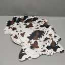 Western Cow Print Place Mats Disposable Cowhide Print Paper Placemats Western Cow Printing Placemats for Holiday Banquet Kitchen Table Room Decor (Dark Brown) 6count