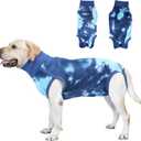 Recovery Suit for Dogs After Surgery, Spay Suit Female Spay & Male Neuter, Dog Onesie Body Suits for Post-Surgical, Abdominal Wounds and Skin Conditions, Blue, Size L