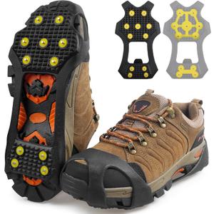 Ice Snow Cleats for Shoes and Boots,Walk Traction Cleats Crampons Anti Slip 11 Studs Ice Snow Grippers Over Shoe for Men Women Walking on Snow Ice (Large(8.5-10 men/10-11.5 women))