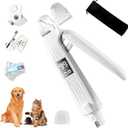 2 in 1 Dog Nail Clippers an Nail Grinder Pet Trimmers for Dogs Cats Claw Nail Care Tool USB Rechargeable Dogs Nail Trimmer with LED Lights and Storage Bag Low Noise Pet Electric Grinder