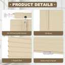 HESTIA No Drill Room Darkening Venetian Mini Blinds, Cream, 29" W X 50" H