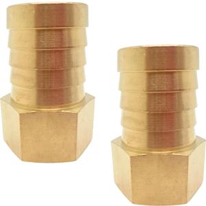 2PCS Brass Hose Fittings 3/4" NPT Female to 1" Barb Adapter for Air Fuel Oil Line by CX WONDERLAND