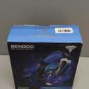 BENGOO G9000 Stereo Gaming Headset for PS4 PC Xbox One PS5 Controller, Noise Cancelling Over Ear Headphones with Mic, LED Light, 7.1 Surround Sound, Soft Memory Earmuffs for Nintendo Xbox Series X|S (Blue)