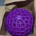 Leinuosen 4 Pack Chicken Ball Cage Movable Mesh Rabbit Coops Plastic Detachable Rolling Safety Hutch Prevents Dog Bites Horse Trampling for Bird Duck Outdoor(Purple)