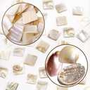 355pcs Mosaic Tiles Mother of Pearl Bulk Mosaic Pieces for Home Decoration DIY Crafts Mosaic Supplies Square Shape 0.8x0.8 inch