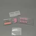BTArtbox Press On Nails Almond - Pastel Baby Pink Short Summer Press On Nails with Glue for Women, Opaque Soft Gel Glue On Nails in 16 Sizes - 32 Stick On Nails Kit, Bounce Kiss