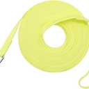 Waterproof Dog Training Leash 50FT 30FT 15FT 10FT 5FT Heavy Duty Recall Long Lead for Large Medium Small Dogs (15FT, Light Yellow)