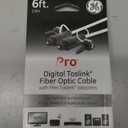 GE 87618 6-Feet Digital Optical Cable with Toslink Plugs, Black