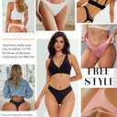 READY TO LOVE Women's Underwear Seamless Thongs 6 Pack No Show Thong Breathable Invisibles Hollow Out Sexy Panties Underwear, XL