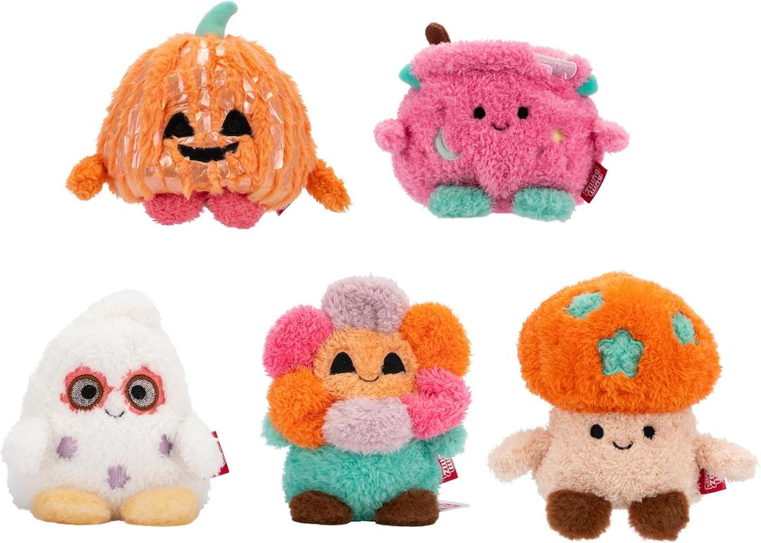 BumBumz 4.5-inch Groovy SpookyBumz Plush 5-Pack - Groovy Cauldron, Spooky Mushroom, Disco JackoLantern, Jack O Flower, and a Ghost - from The Makers of Original Squishmallows