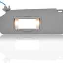 EKLN Car Sun Visor Driver Side Sun Visor with Mirror and Light Gray Fit for 2017-2021 Honda Pilot 2018-2020 Honda Ridgeline Replacement OE# 83280-TG7-A12ZB