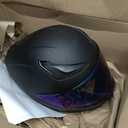 OTS Dual Visor Full Face DOT Motorcycle Helmet, Unisex, Matte Black M