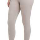 Women’s High-Waisted Seamless Yoga Leggings – Beige / Sandstone, Small 