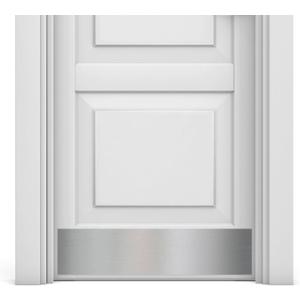 Deck The Door - Door Kick Plate - Elegant Accent & Durable Protection - Anodized Aluminum - Includes Easy Self-Adhesive - 8x34", Satin Nickel