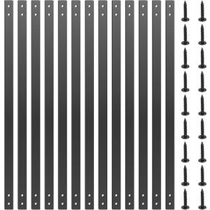 Akenow Deck Balusters, 32.25"x1" Metal Deck Spindles,26 Pack Staircase Baluster with Screws,Flat Straight Deck Railing for Wood and Composite Deck, Stylish Baluster for Outdoor Stair Deck Porch
