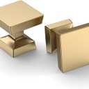 Amerdeco 10 Pack Champagne Bronze Cabinet Knobs 1.2 Inch(30mm) Single Hole Cabinet Handles Drawer Knobs and Pulls for Bathroom Cabinets ZH0008