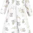Hudson Baby Unisex Baby Cotton Long-Sleeve Wearable Sleeping Bag, Sack, Blanket (White, S)