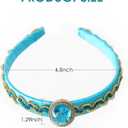 JiaDuo Princess Costume Accessories Set Women Halloween Dress Up Headband Hair Ties (Blue)