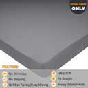 StretchSnug Full/Full XL Size Fitted Sheet Only - 4-Way Stretchy, Snug Fit, Wrinkle Free & Stay in Place, No More Slipping Off for Mattress, Soft & Comfortable - Light Gray, Full/Full XL/RV Full