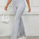 SOLY HUX Women's High Waisted Flared Yoga Pants Bell Bottom Casual Sweatpants Trousers (S)