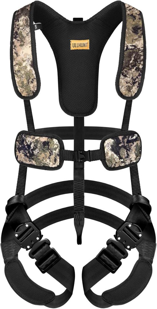 Tree Stand Safety Harness: Adjustable Tree Stand Harness for Hunting, Padded Treestand Safety Hunting Harnesses (Medium/Large)