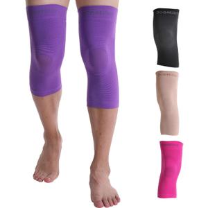 Doc Miller Knee Compression Sleeve Brace for Men & Women (Pair) Best Support for Workout Running ACL Arthritis Pain Relief (Small, Purple)