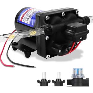 12 Volt RV Water Pump Replace for 4008-101-a65/E65,3.0 GPM 12V Camper RV Water Pump,12V Self-Prime Camper Water Pump Quiet & Smooth Operation,Self Priming,With Quick Attach Fitting and Strainer