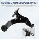 2pc Front Lower Control Arms Passenger Driver Side w/Ball Joints Fit for 2013-2018 Lexus ES300h 2007-2018 ES350 2005-2018 Toyota Avalon 2007-2017 Camry Assembly K621476 MS86182 K621477 MS86181