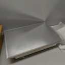 Plastic Bathroom Medicine Mirror Cabinet 16 x 22 inch, Surface and Recessed Mount, Beveled Edge Mirror (White)