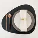 Stainless Steel Golden Napkin Rings Set of 12, Modernist Napkin Ring Holder for Wedding, Banquet, Metallic Adornment for Table Settings, Glossy Serviette Buckles Decor (Matte Gold Semicircle)