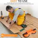 Floor Gap Fixer Tool Kit for Laminate & Vinyl Plank Floors, Heavy Duty Floor Suction Cup Tool for Gaps with Rubber Hammer, Adhesive Pads & Scraper, Laminate Floor Repair Kit for Floating Floors