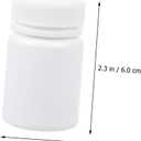 60 pcs Medicine Bottle Storage Holder Pill Capsules Empty Round Container with lid Refillable Bottle. Empty Bottles White polyethylene