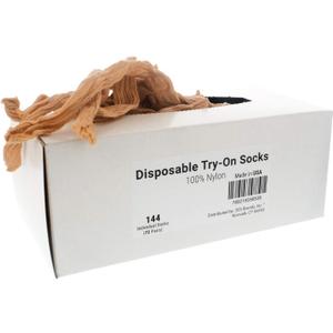 203 Brands New Disposable Try On Socks - Beige Tan Footies (Beige)