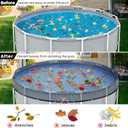 21FT Round Pool Leaf Net Cover for Above Ground Pool Autumn Mesh Pool Net Covers with Metal Cable Winch for Leaves Branches Protection (Black, 21FT)