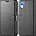 TUCCH Case Wallet for iPhone XR, Kickstand RFID Blocking Credit Card Slot PU Leather Folio Phone Cover with Wireless Charging [Shockproof TPU Shell] Compatible with iPhone XR 6.1, Black