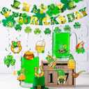 27PCS St. Patricks Day Decorations, St. Patricks Decor Happy Shamrock Patricks Day Banner Garlands Clover Hanging Swirls Irish for Home Store Saint Patrick Party