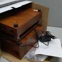 Vinyl Record Player with Speakers,Bluetooth Portable Turntable for Vinyl Records,Phonograph LP Player with 3 Speed USB RCA in Vintage Brown