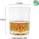 Whiskey Glasses,8-piece set (4 Crystal Glasses, 4 Round Ice Ball Molds) In Gift Box, 10 oz Old Fashioned,2.5 Inches Sphere Ice Ball,Cocktails,Brandy,Whiskey Gift for Men at Home Bar