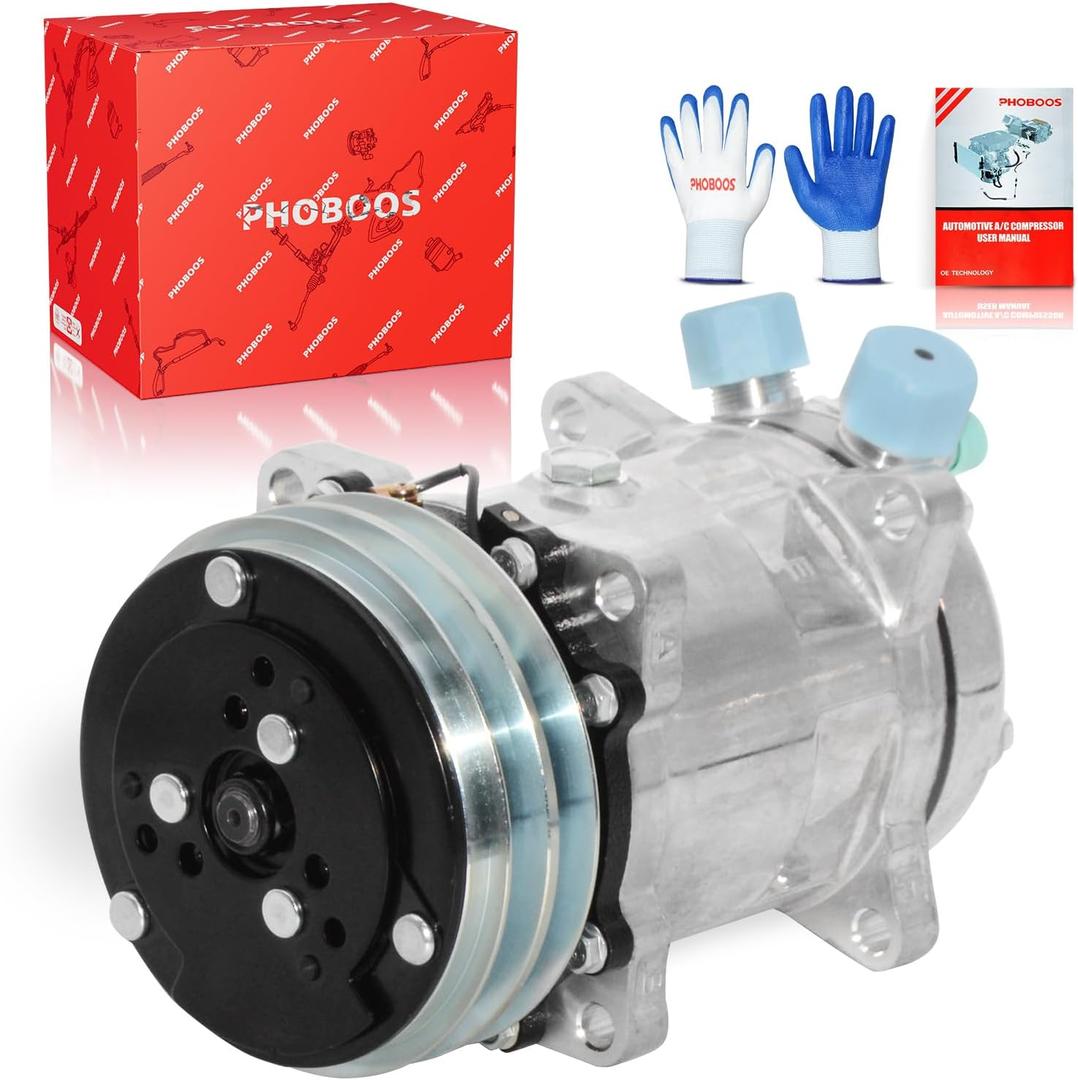 PHOBOOS AIR Conditioning Compressor with Clutch Compatible with Ford Aerostar Explorer Mustang, Thunderbird & Mercury Cougar