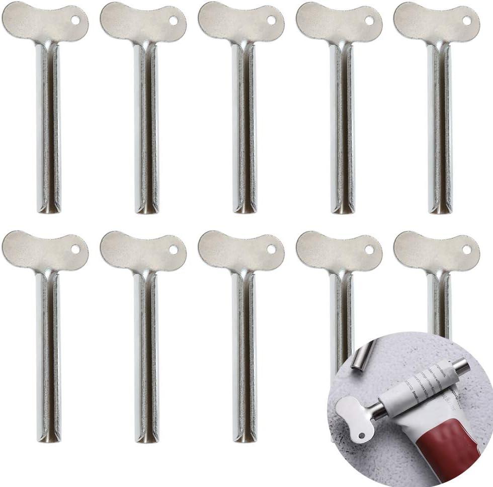 2 x Luckycivia 10 Pcs Stainless Steel Toothpaste Tube Squeezers, Metal Toothpaste Dispenser Squeezers for Bathroom
