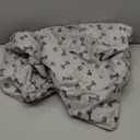 Dog Bed Covers Replacement 45 x 45 x 11 Inch Washable Round Soft Gray Pet Bed Cover with Dog Paw Bone Print, Cover Only