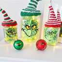 52 Pcs Christmas Face Stickers for Crafts Ornaments Large 5 Inch Small 3 Inch 2 Inch Vinyl Faces Eyes Pitcher Transparent Decals for Glass Cups Wood Decorations Balls Party Supplies (large52)