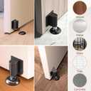 2 x Magnetic Doors Stoppers for Bottom of Door, Door Wedge StopperNo Drill Invisible Doorstops for Inside Door, Heavy Duty Magnetic Doors Catch Holder to Keep Doors Open