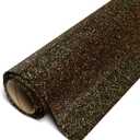 Siser Glitter HTV 11.8"x5yd Roll - Iron on Heat Transfer Vinyl (Black Gold)