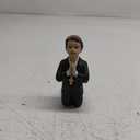 Praying Boy Statue, First Communion Gifts for Boys, Resin Baptism Figurine for Tabletop or Shelf Display, Suit for Birthday and Christian Celebrations, 4.92" H
