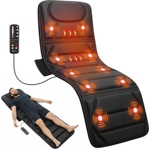 Full Body Massage Mat with Heat, 10 Motor Massage Pad for Sofa, Bed