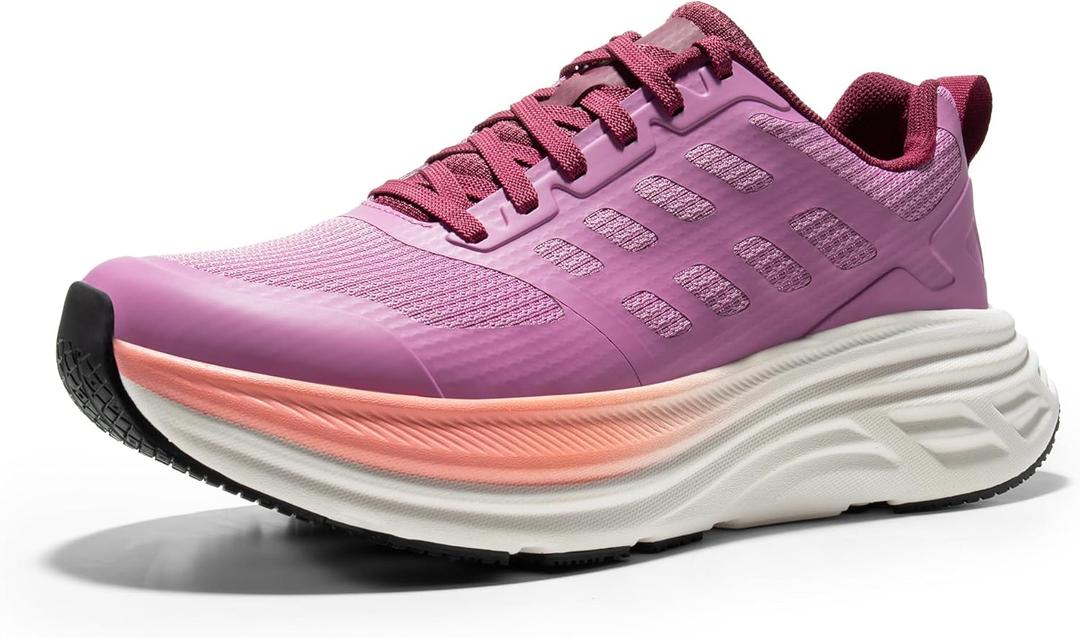 NORTIV 8 Women's Walking Shoes Cushion Running Tennis Shoes ActiveFloat Non-Slip Comfortable Breathable Workout Gym Sports Athletic Fashion Sneakers, Size 8.5, Purple, SNWS245W
